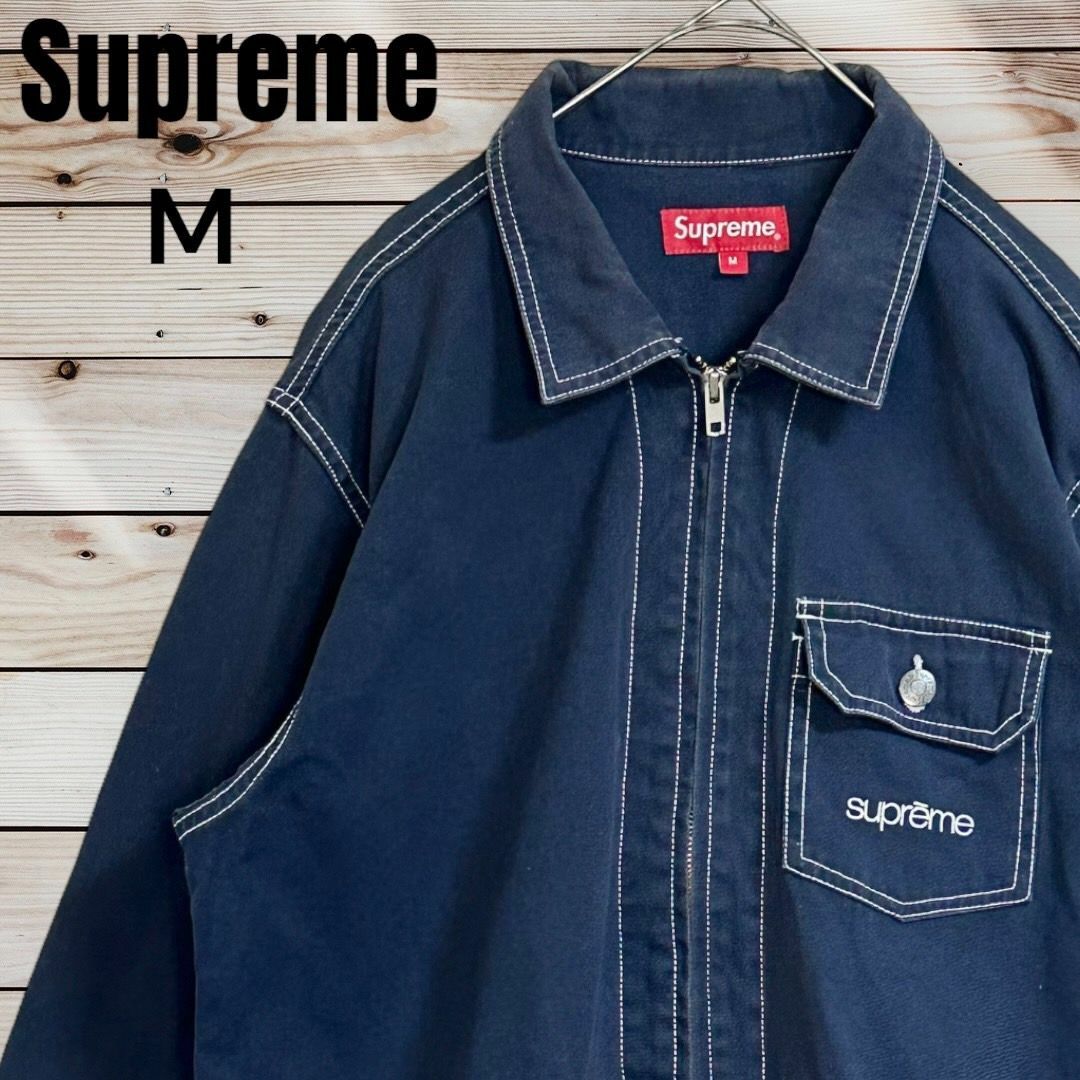 supreme シュプリーム ワークジャケット 刺繍ロゴ ワンポイントロゴ