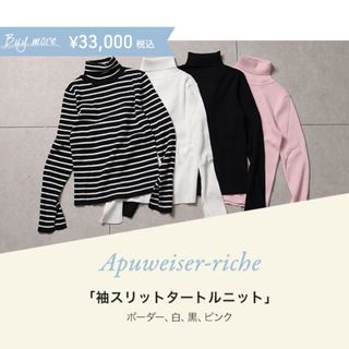 アプワイザーリッシェ(Apuweiser-riche)のApuweiser-richeアプワイザーリッシェ 袖スリットタートルニット(ニット/セーター)