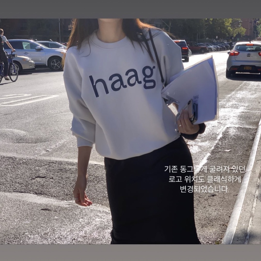 haag  韓国　スウェット　ライトグレー