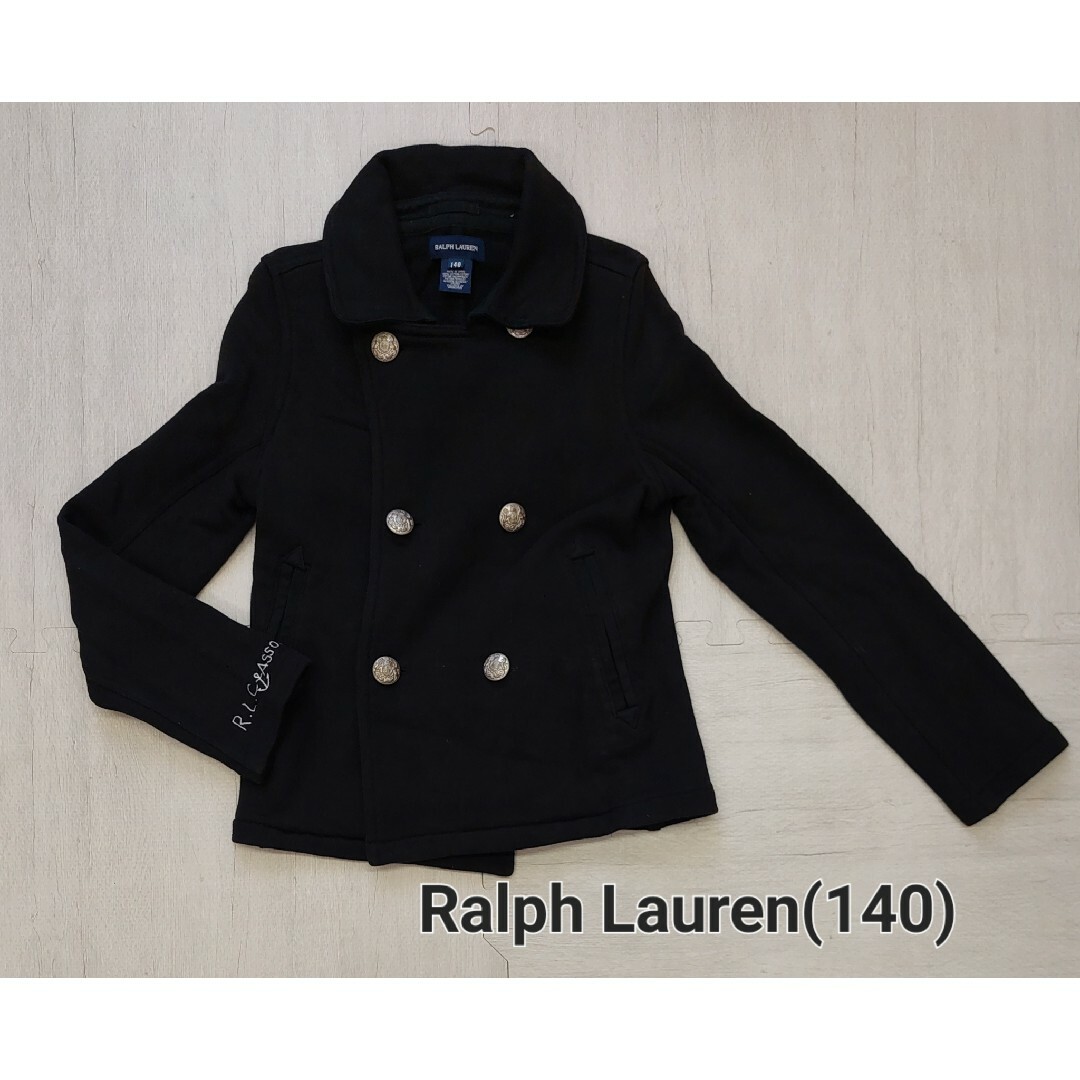 Ralph Lauren(ラルフローレン)のラルフローレン・ジャケットPコート アウター・黒・サイズ140 キッズ/ベビー/マタニティのキッズ服男の子用(90cm~)(ジャケット/上着)の商品写真