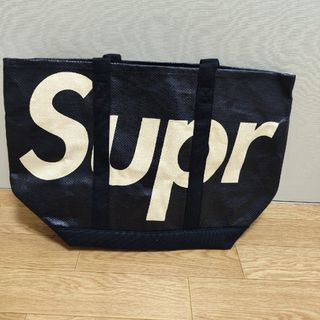 supreme raffia tote black purple セット