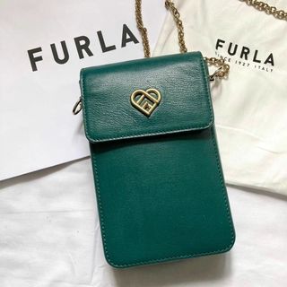 フルラ(Furla)の✨新品未使用✨激レア　FURLA フルラ ショルダーバッグ　レザー　グリーン(ショルダーバッグ)