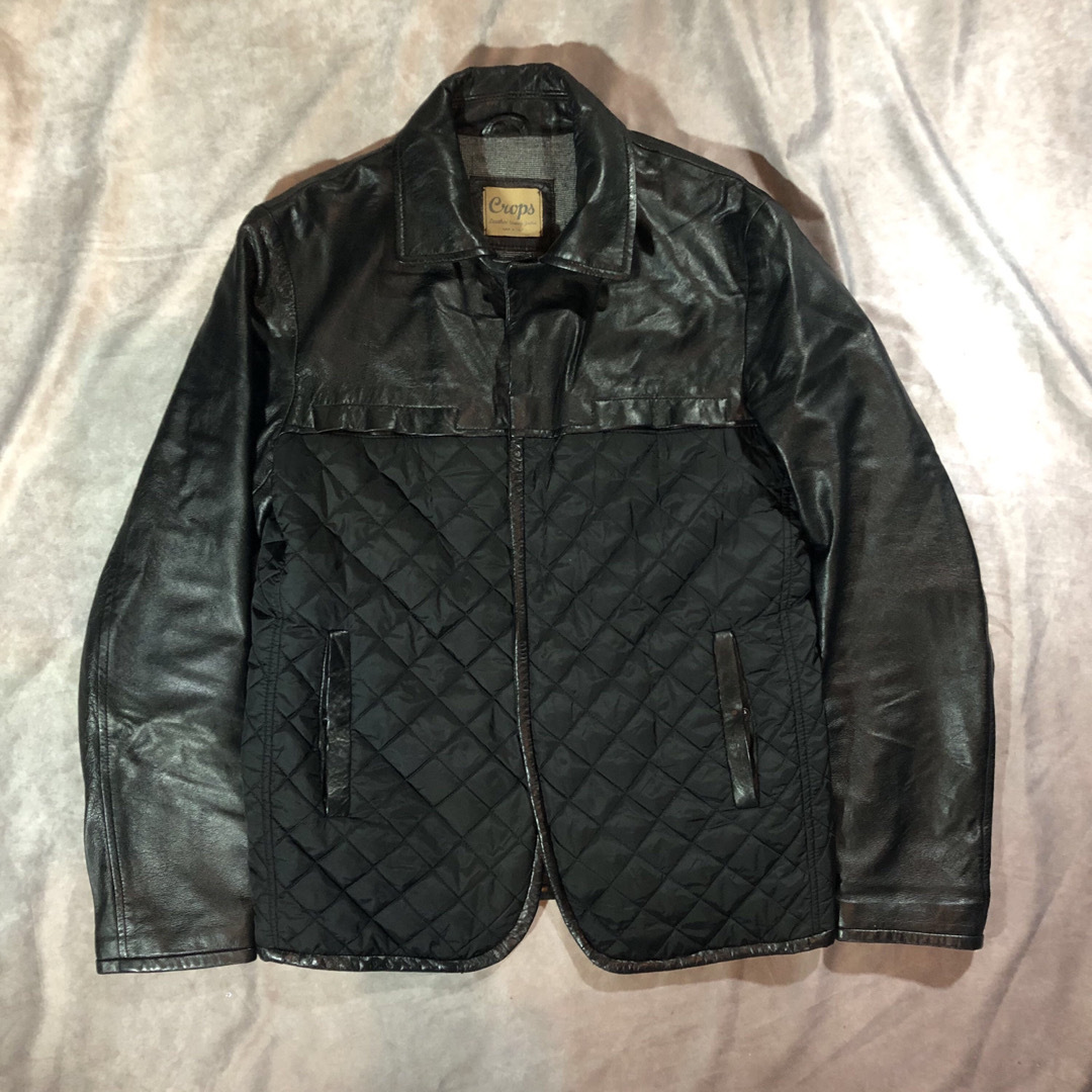vintage leather quilting jacketジャケット/アウター