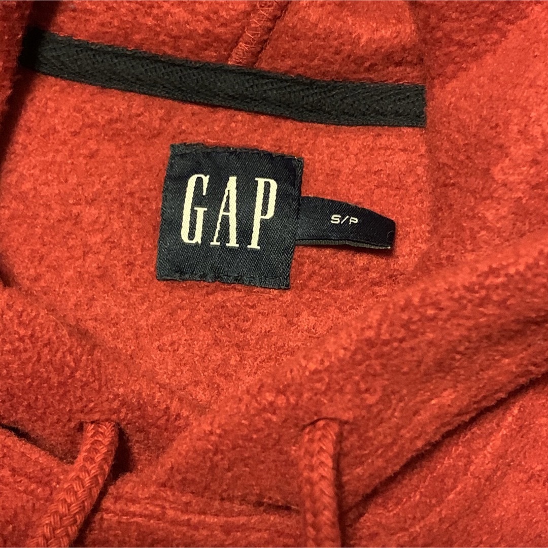 美品 90s Old GAP パーカー フリース デカロゴ 赤 旧タグ