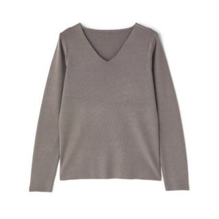 エヌナチュラルビューティーベーシック(N.Natural beauty basic)のN. [洗える] Vネック長袖ニット M カーキ(ニット/セーター)