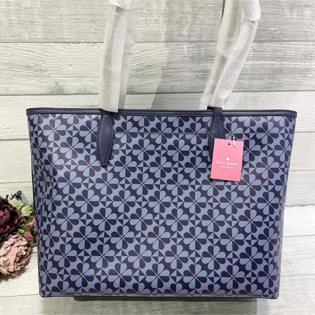 【新品未使用✨】kate spadeケイトスペード トートバッグ肩掛け花柄ブルー