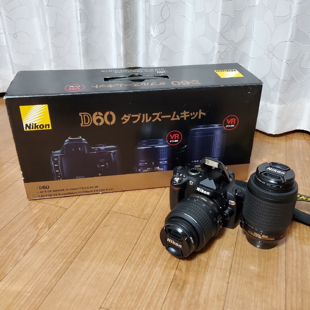 Nikon ニコン デジタル一眼レフカメラ D60 ダブルズームキット 訳あり