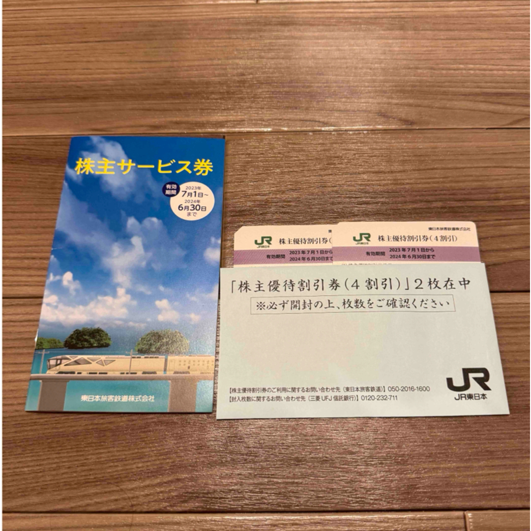 JR東日本株主優待割引券  2枚　24年6月末迄jr