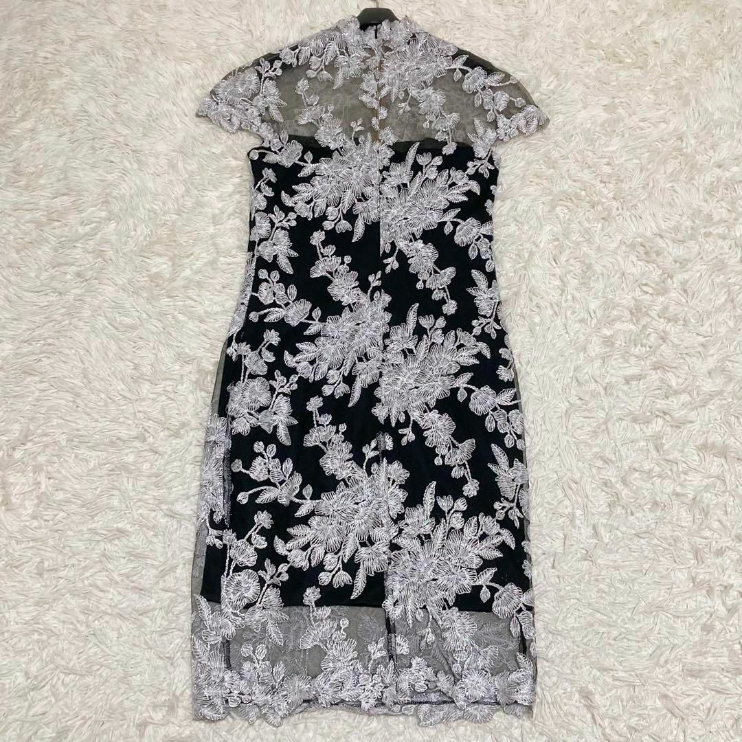 TADASHI SHOJI(タダシショウジ)の美品　タダシショージ　ワンピース　コード刺繍　4　結婚式　パーティ レディースのワンピース(ひざ丈ワンピース)の商品写真