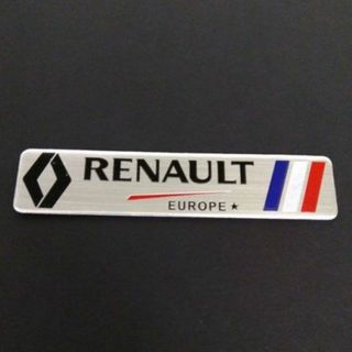 ルノー(RENAULT)のRENAULT　ルノー　アルミニウムステッカー　シルバー 1枚(車外アクセサリ)