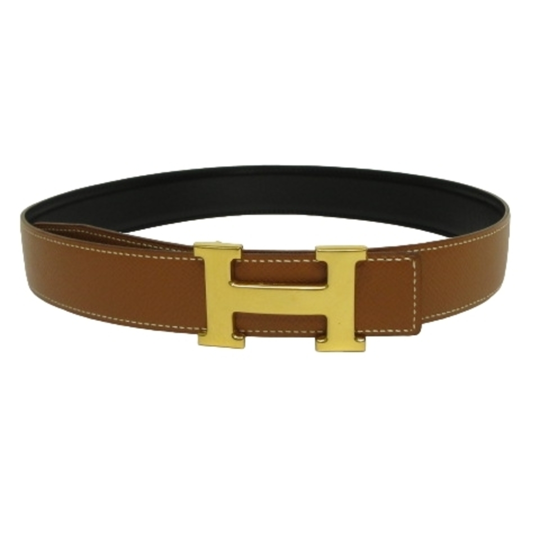 Hermes - エルメス コンスタンス Hバックル レザーベルト 黒 ゴールド