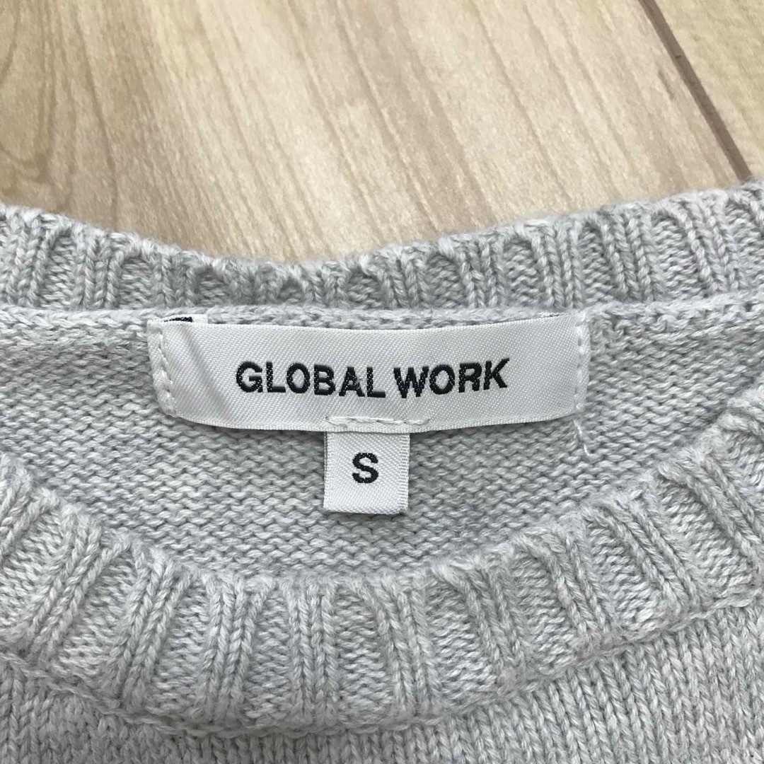 GLOBAL WORK(グローバルワーク)のGLOBAL WORK  長袖ニット　ボーダー キッズ/ベビー/マタニティのキッズ服女の子用(90cm~)(Tシャツ/カットソー)の商品写真