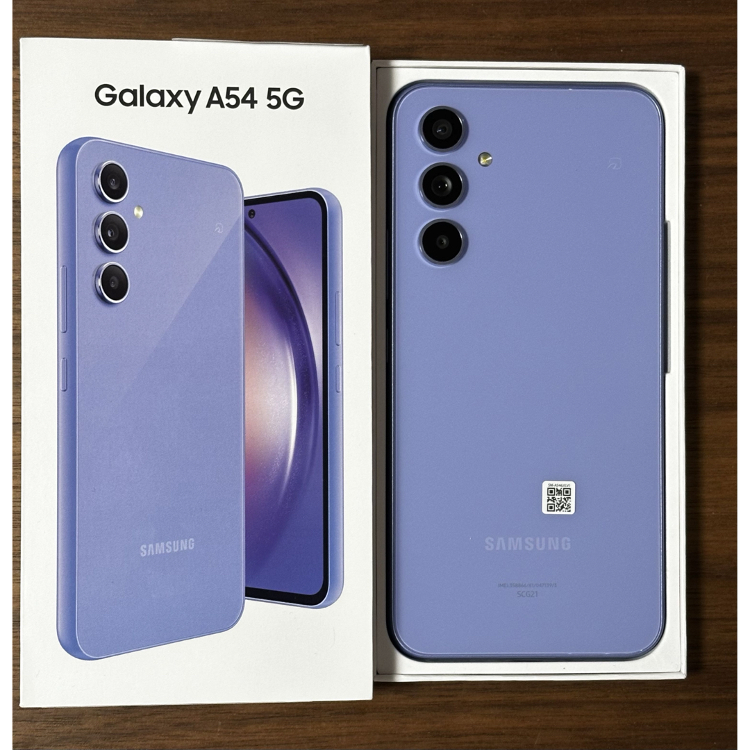 galaxxxy(ギャラクシー)のGalaxy A54 5G オーサム　バイオレット128 GB スマホ/家電/カメラのスマートフォン/携帯電話(スマートフォン本体)の商品写真