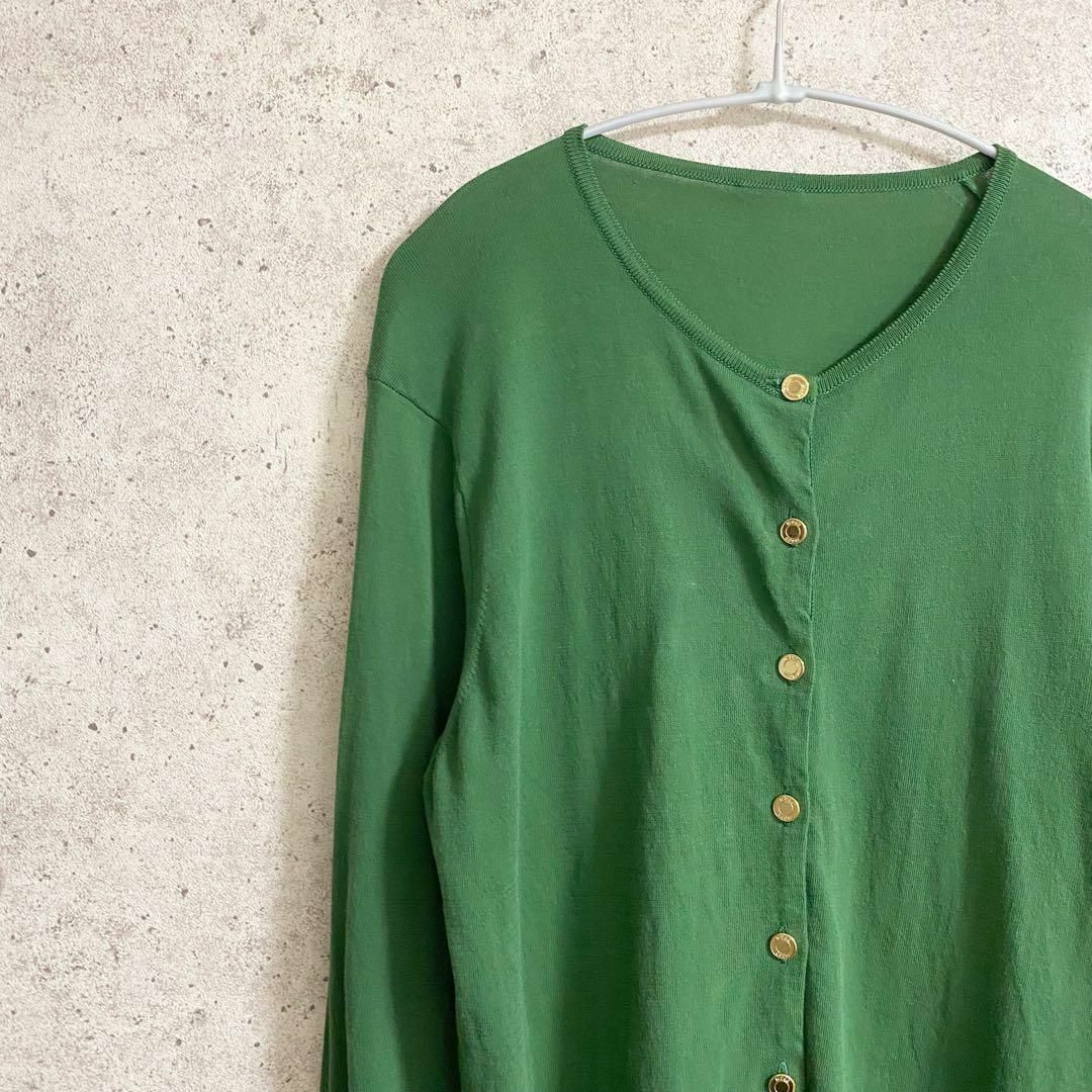 DEUXIEME CLASSE - 【美品】Deuxieme classe グリーンカーディガン 金