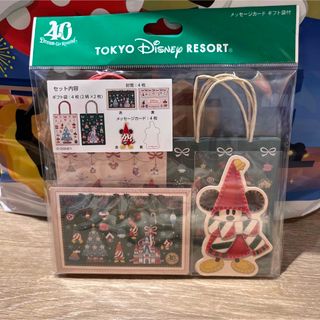 ディズニー(Disney)のディズニー　40周年 クリスマス　リルリンリン　メッセージカードギフト袋付(キャラクターグッズ)