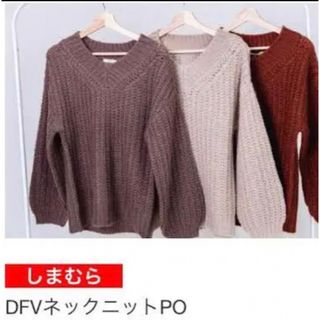 シマムラ(しまむら)の新品タグ付き　プチプラのあや DFVネックニットPO(ニット/セーター)