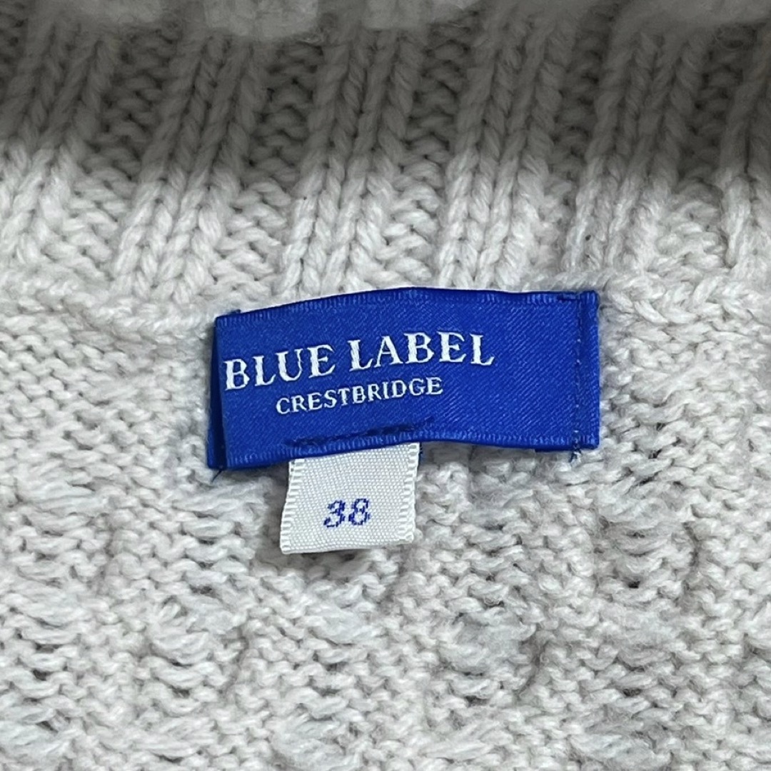 BLUE LABEL CRESTBRIDGE(ブルーレーベルクレストブリッジ)の美品 ブルーレーベル/Blue Label ニットワンピース 38 約6万円 レディースのワンピース(ひざ丈ワンピース)の商品写真