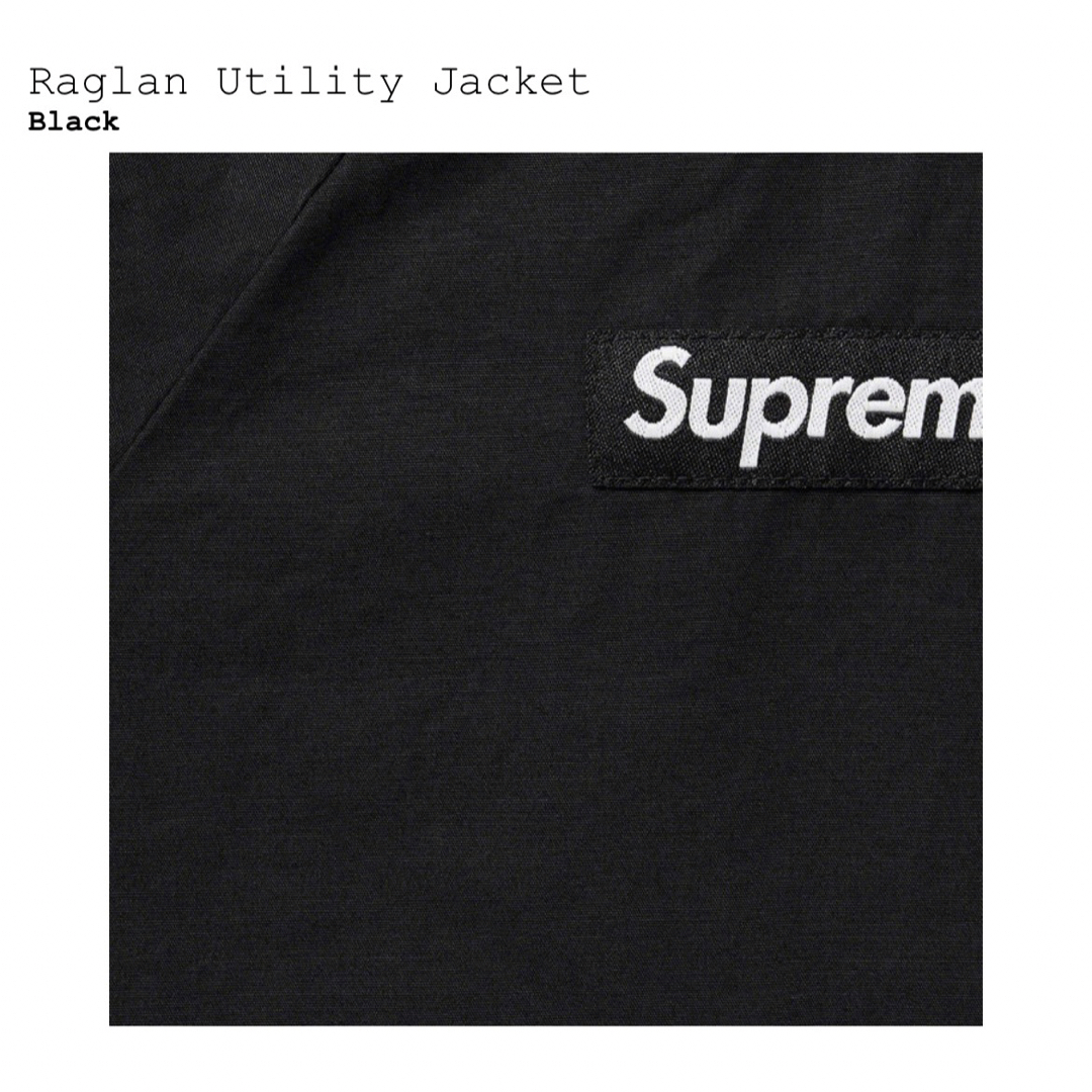 Supreme - Supreme Raglan Utility Jacket ブラックの通販 by