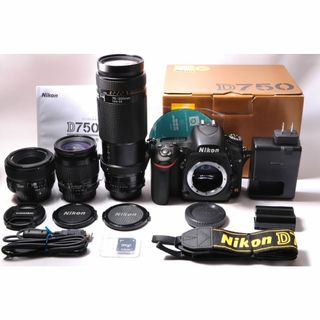 ニコン(Nikon)の❤️極美品❤️ニコン D750 単焦点＆標準＆超望遠トリプルレンズセット(デジタル一眼)
