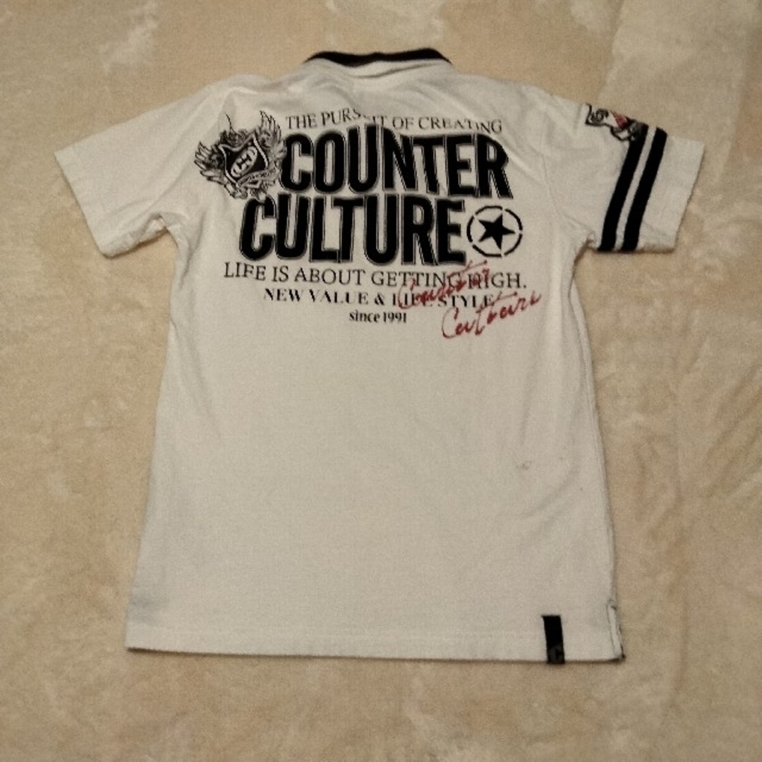 Counter Culture(カウンターカルチャー)のcounter culture　半袖　Ｔシャツ　Ｌ　刺繍　アップリケ メンズのトップス(Tシャツ/カットソー(半袖/袖なし))の商品写真