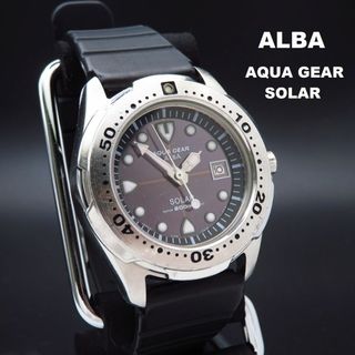 セイコー(SEIKO)のALBA AIR DIVER’S 200m ダイバーウォッチ ソーラー腕時計 (腕時計(アナログ))