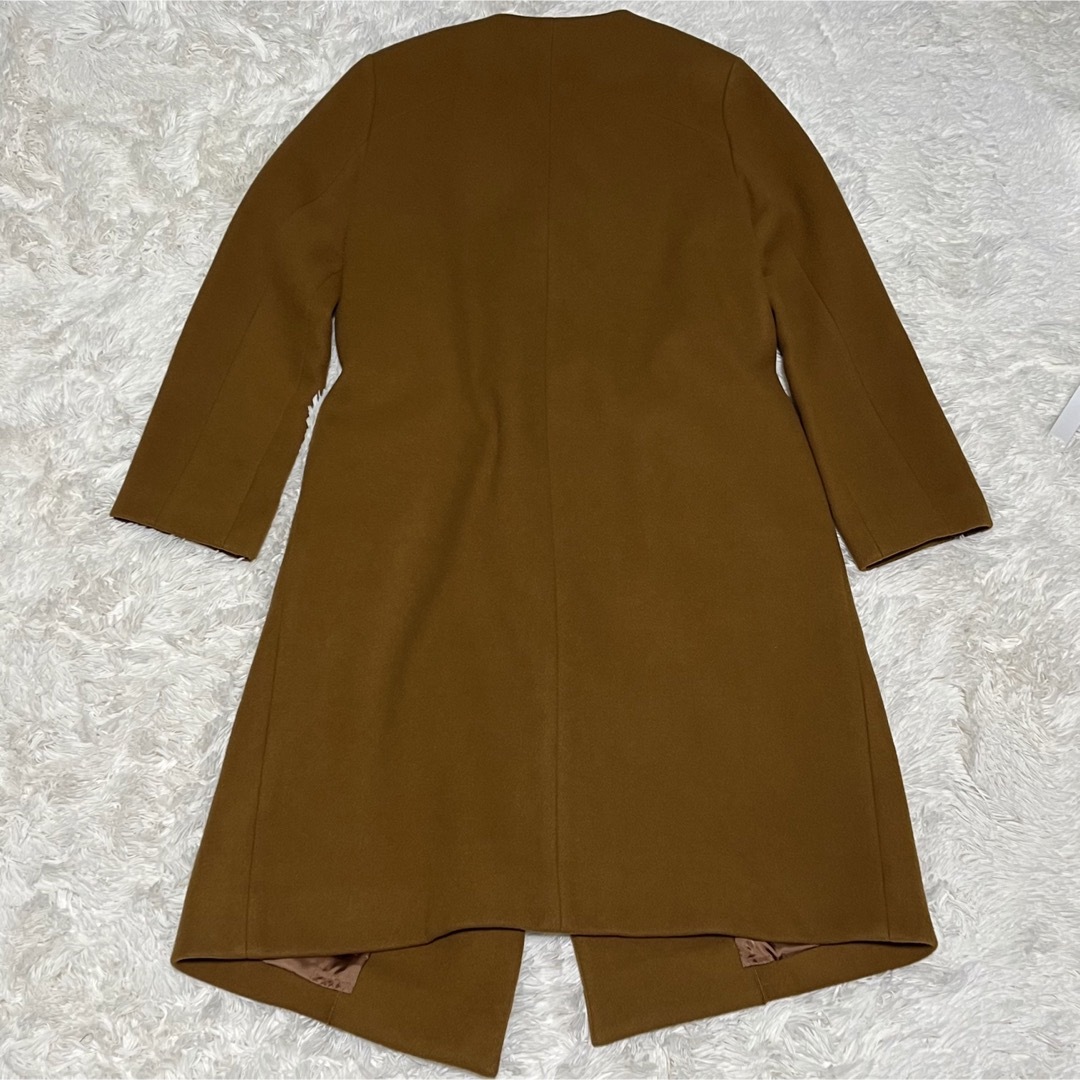 【美品】ピンキー&ダイアン ロングコート ノーカラー 羽織り 希少品 ブラウン