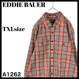 エディーバウアー(Eddie Bauer)の絶妙カラー チェック柄 エディーバウアー 長袖シャツ ピンク系 US/TXL(シャツ)