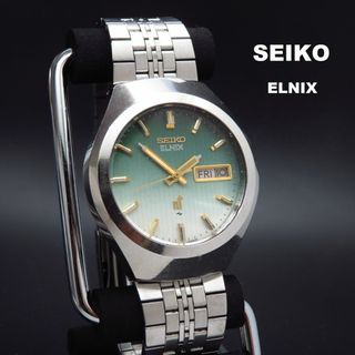 セイコー(SEIKO)のSEIKO ELNIX 腕時計 電磁テンプ デイデイト グリーングラデーション(腕時計(アナログ))