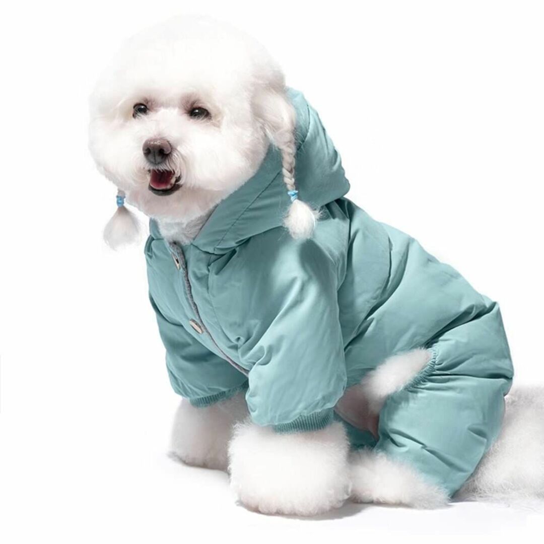 【色: 緑】XimBro 犬のダウンジャケット 綿のセーター 犬服 冬 猫 猫