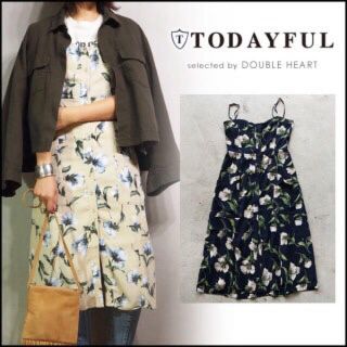 トゥデイフル(TODAYFUL)のFlower Print OP フラワープリントワンピース(ひざ丈ワンピース)