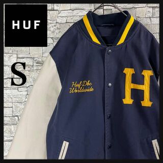 HUF - 【HUFスタジャン圧倒的存在感刺繍ロゴ！！】ハフ ジャケット　入手困難！！