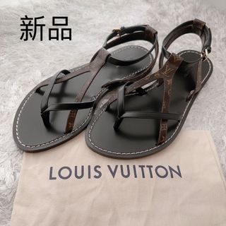 ルイヴィトン(LOUIS VUITTON)のルイヴィトン　フラットシューズ　サンダル　パンプス　ストラップ　モノグラム　靴(サンダル)