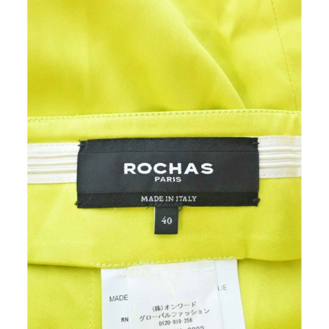 ROCHAS - ROCHAS ロシャス ひざ丈スカート 40(M位) 黄緑 【古着