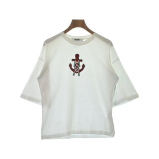 エムエスジイエム(MSGM)のMSGM エムエスジーエム Tシャツ・カットソー XS 白 【古着】【中古】(カットソー(半袖/袖なし))