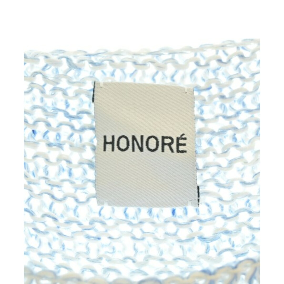 HONORE(オノレ)のhonore オノレ ニット・セーター F 水色x白 【古着】【中古】 レディースのトップス(ニット/セーター)の商品写真