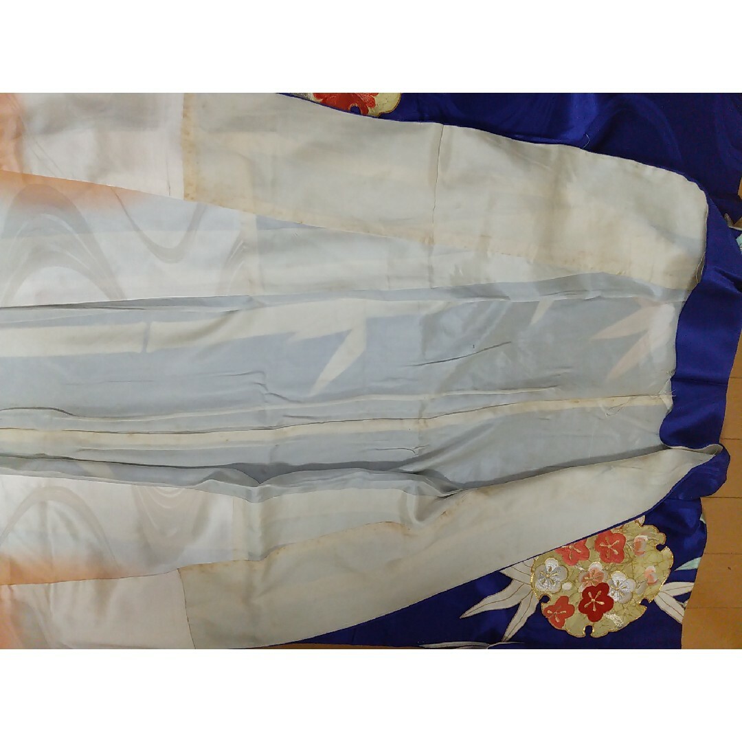 水着/浴衣アンティーク 豪華刺繍 振袖 三松製 成人式 フォーマル 帯揚げ付き
