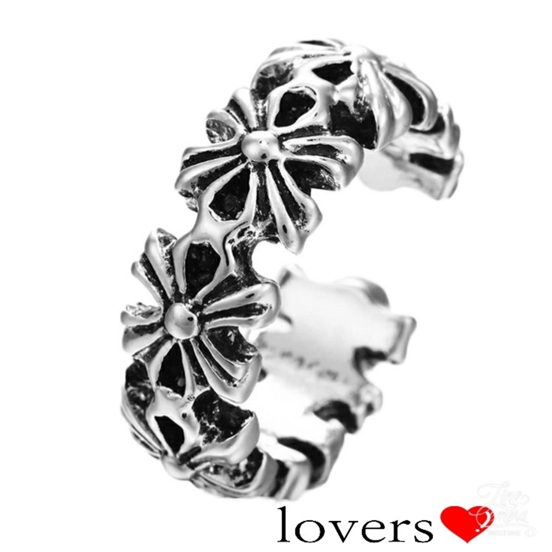 送料無料16号クロムシルバークロス十字架ラインフープリング指輪クロムハーツ好きに レディースのアクセサリー(リング(指輪))の商品写真