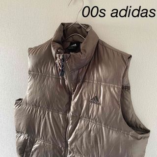 【美品】adidas ダウンベスト 90s 肉厚 万国旗タグ ブラック XL