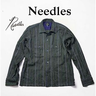 Needles ニードルス カジュアルシャツ XS 紫xグレー(総柄)