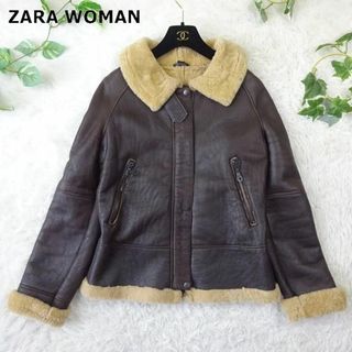 極美品❗️ZARA ブラウン系フェイクレザージャケット　サイズM シングル