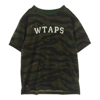 ダブルタップス(W)taps)のWTAPS ダブルタップス Ｔシャツ DESIGN SS 05 TEE カモ柄 プリント Tシャツ ダークブラウン系 ブラウン系 カーキ系 medium【中古】(シャツ)