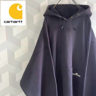 カーハート(carhartt)の【90sカーハート】3XL刺繍旧ロゴ肉厚 スウェットパーカー 黒Carhartt(パーカー)