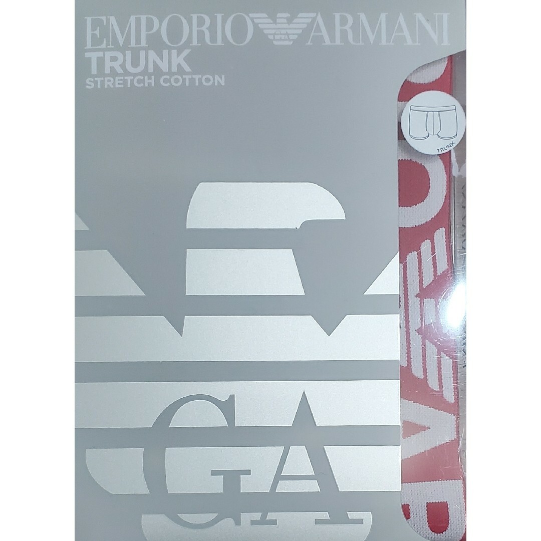 Emporio Armani(エンポリオアルマーニ)のエンポリオアルマーニ　新品　メンズ　ボクサーパンツ(ホワイト/レッドS) メンズのアンダーウェア(ボクサーパンツ)の商品写真