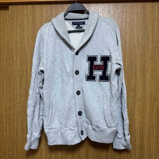 トミーヒルフィガー(TOMMY HILFIGER)のTOMMY HILFIGER ビックロゴカーディガン　Lサイズ　アウター　メンズ(カーディガン)