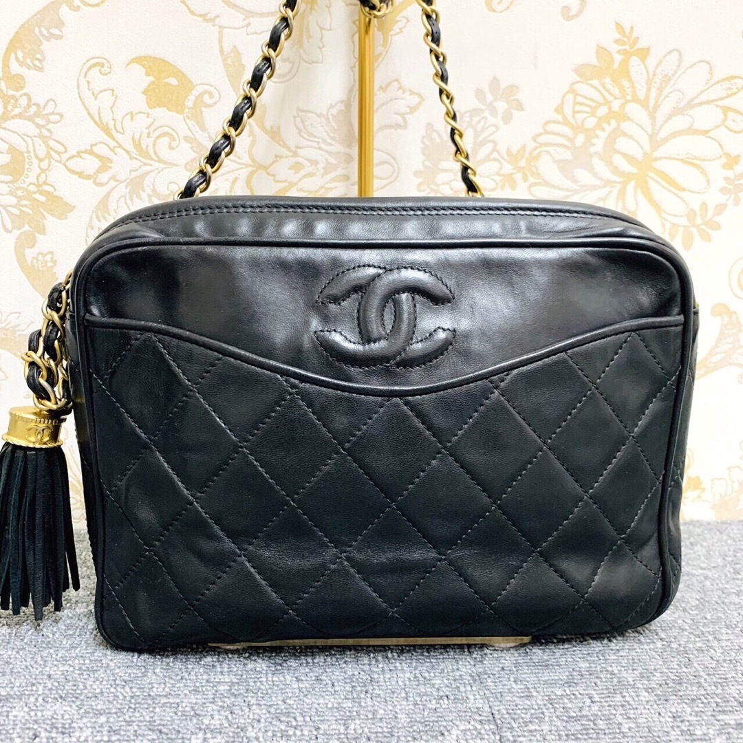 CHANEL - 美品 CHANEL シャネル マトラッセ フリンジ ラムスキン