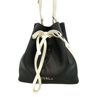 美品‼︎ FURLA リボン 巾着型　ショルダーバッグ