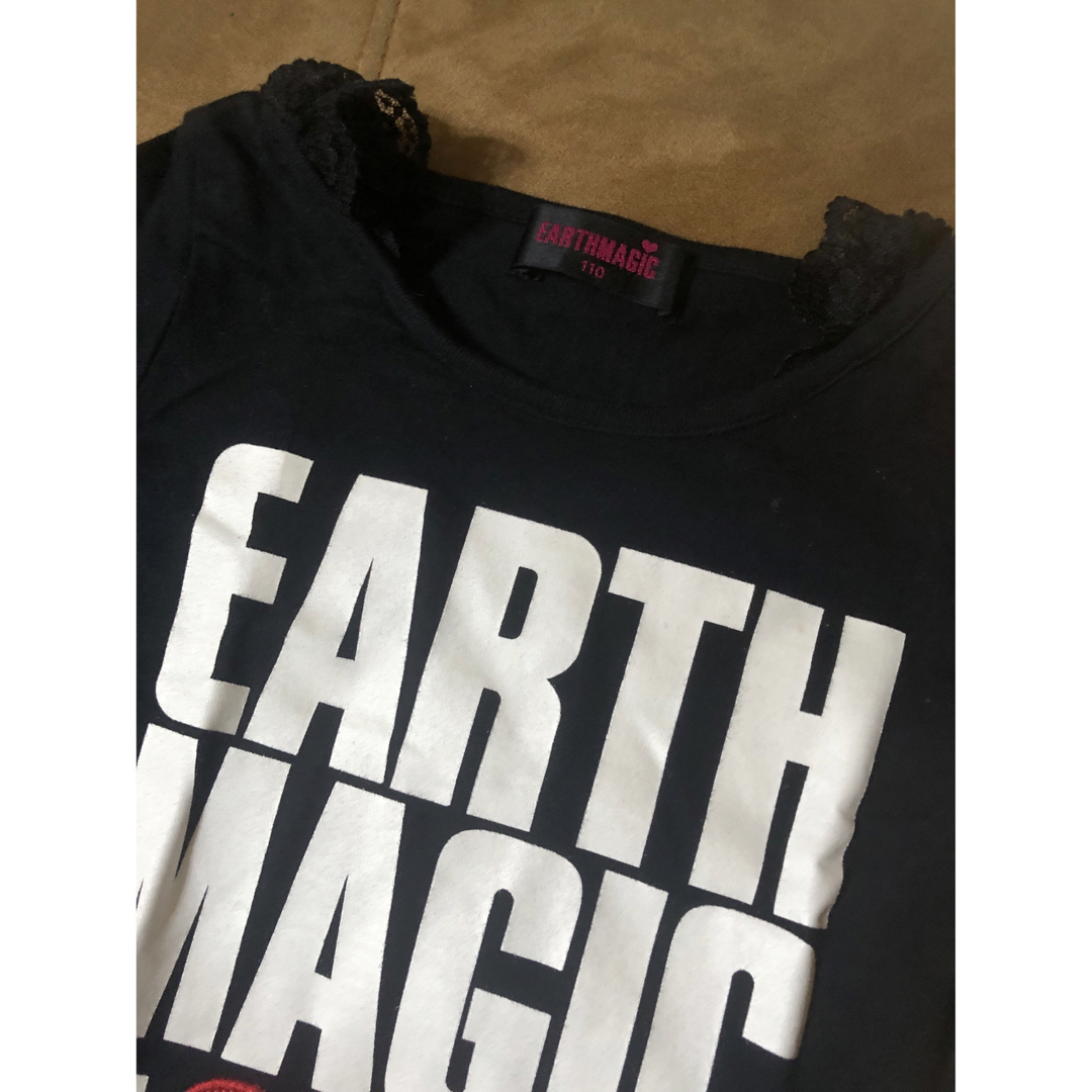 EARTHMAGIC(アースマジック)のアースマジック ロンT 110 キッズ/ベビー/マタニティのキッズ服女の子用(90cm~)(Tシャツ/カットソー)の商品写真