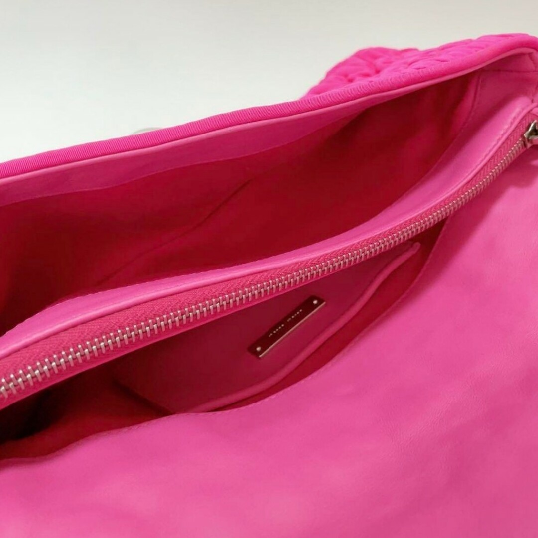 《美品》miumiu ショルダーバッグ ナッパクリスタル マトラッセ ピンク