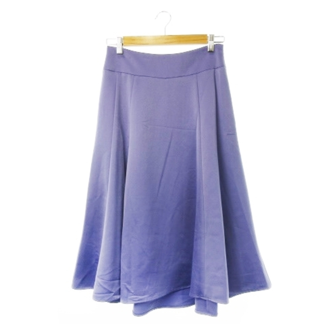 BEAUTY&YOUTH UNITED ARROWS(ビューティアンドユースユナイテッドアローズ)のB&Y スカート フレア ロング ハイウエスト サテン 光沢感 なめらか M 紫 レディースのスカート(ロングスカート)の商品写真