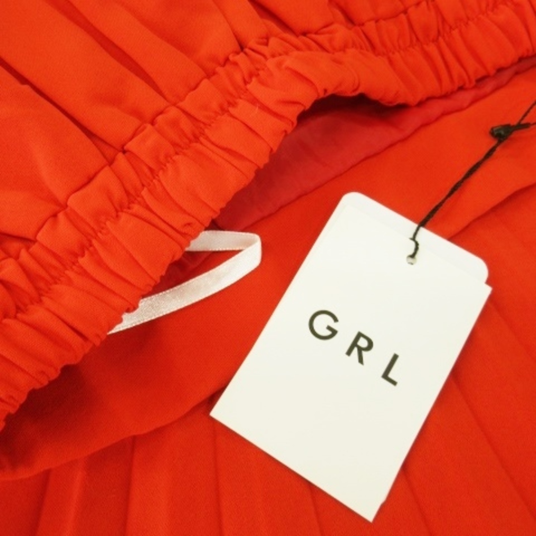 GRL(グレイル)のGRL スカート タイト マーメイド ロング 切替 プリーツ バックゴム M 赤 レディースのスカート(ロングスカート)の商品写真